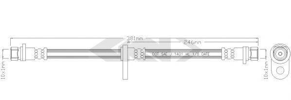 SPIDAN 340547 Гальмівний шланг