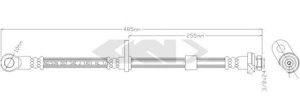 SPIDAN 340584 Гальмівний шланг