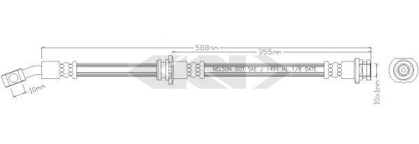 SPIDAN 340598 Гальмівний шланг