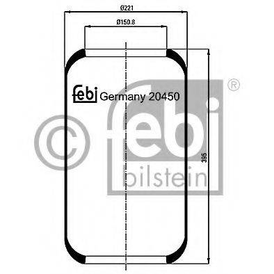 FEBI BILSTEIN 20450 Кожух пневматичної ресори