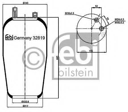 FEBI BILSTEIN 32819 Кожух пневматичної ресори