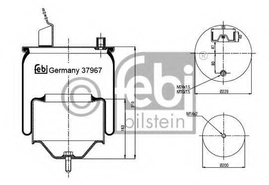 FEBI BILSTEIN 37967 Кожух пневматичної ресори