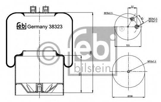 FEBI BILSTEIN 38323 Кожух пневматичної ресори