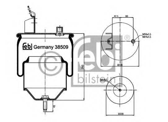 FEBI BILSTEIN 38509 Кожух пневматичної ресори