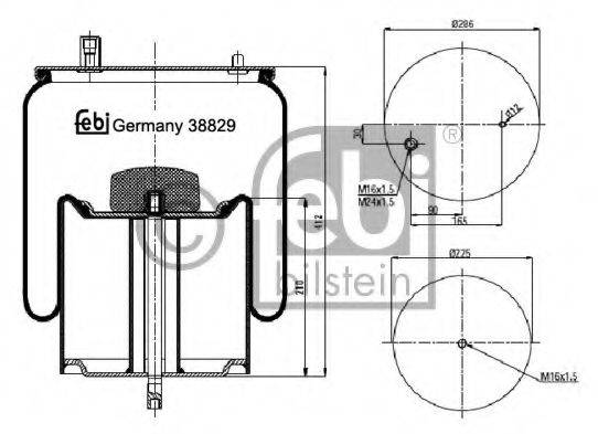 FEBI BILSTEIN 38829 Кожух пневматичної ресори