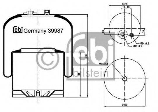 FEBI BILSTEIN 39987 Кожух пневматичної ресори