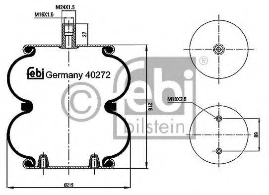 FEBI BILSTEIN 40272 Кожух пневматичної ресори