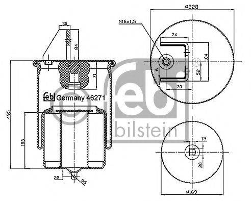 FEBI BILSTEIN 46271 Кожух пневматичної ресори