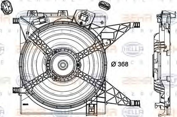 BEHR HELLA SERVICE 8EW351040601 Вентилятор, охолодження двигуна