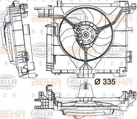 BEHR HELLA SERVICE 8EW351041181 Вентилятор, охолодження двигуна