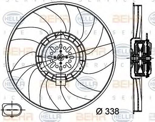 BEHR HELLA SERVICE 8EW351044361 Вентилятор, охолодження двигуна