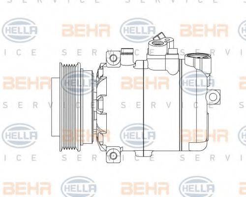 BEHR HELLA SERVICE 8FK351132081 Компресор, кондиціонер