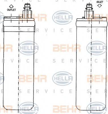 BEHR HELLA SERVICE 8FT351198611 Осушувач, кондиціонер