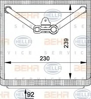 BEHR HELLA SERVICE 8FV351210751 Випарник, кондиціонер