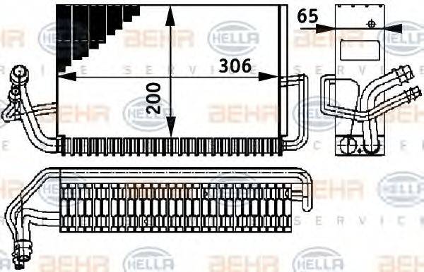 BEHR HELLA SERVICE 8FV351211301 Випарник, кондиціонер