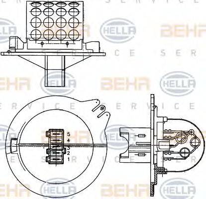 BEHR HELLA SERVICE 9ML351303271 Опір, вентилятор салону