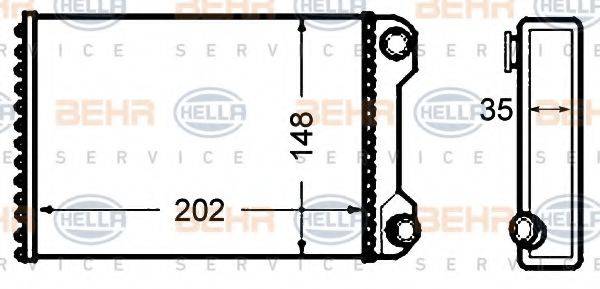 BEHR HELLA SERVICE 8FH351308241 Теплообмінник, опалення салону