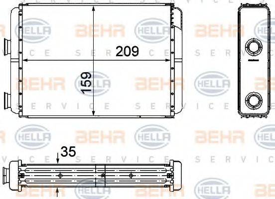 BEHR HELLA SERVICE 8FH351308251 Теплообмінник, опалення салону