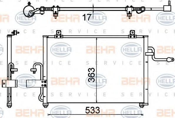 BEHR HELLA SERVICE 8FC351310731 Конденсатор, кондиціонер