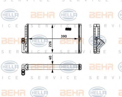 BEHR HELLA SERVICE 8FH351312541 Теплообмінник, опалення салону