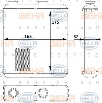 BEHR HELLA SERVICE 8FH351313541 Теплообмінник, опалення салону