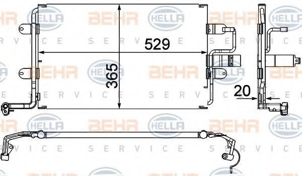 BEHR HELLA SERVICE 8FC351318581 Конденсатор, кондиціонер