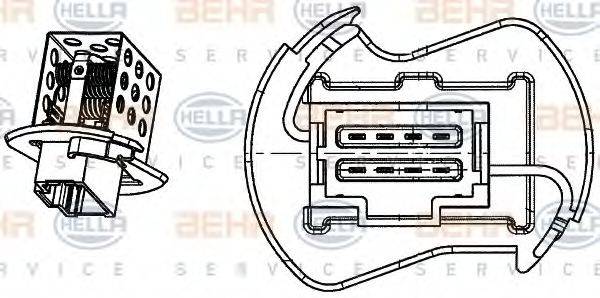 BEHR HELLA SERVICE 9ML351332251 Опір, вентилятор салону