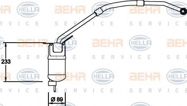 BEHR HELLA SERVICE 8FT351335001 Осушувач, кондиціонер