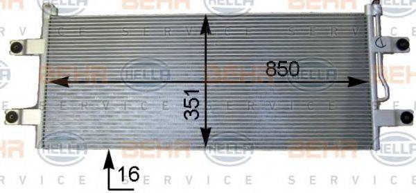 BEHR HELLA SERVICE 8FC351343221 Конденсатор, кондиціонер