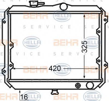 BEHR HELLA SERVICE 8MK376705691 Радіатор, охолодження двигуна