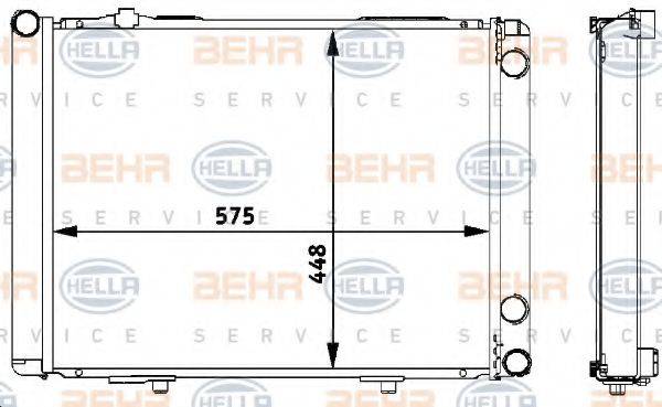 BEHR HELLA SERVICE 8MK376711531 Радіатор, охолодження двигуна