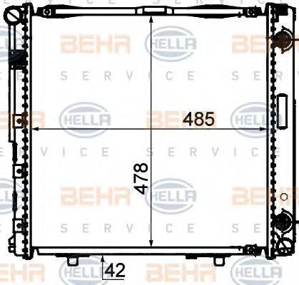 BEHR HELLA SERVICE 8MK376712441 Радіатор, охолодження двигуна