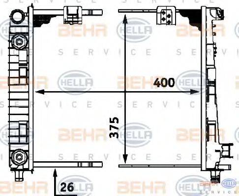 BEHR HELLA SERVICE 8MK376713064 Радіатор, охолодження двигуна