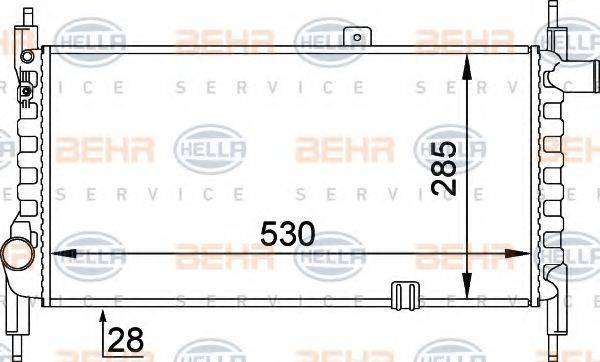 BEHR HELLA SERVICE 8MK376714281 Радіатор, охолодження двигуна