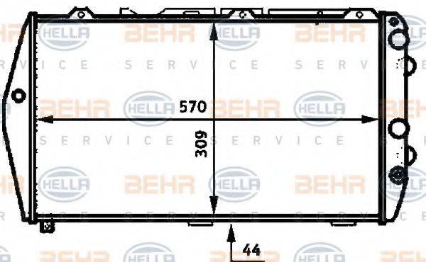 BEHR HELLA SERVICE 8MK376715141 Радіатор, охолодження двигуна