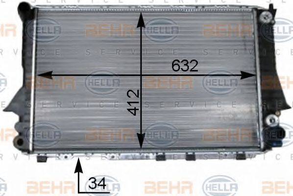 BEHR HELLA SERVICE 8MK376715261 Радіатор, охолодження двигуна