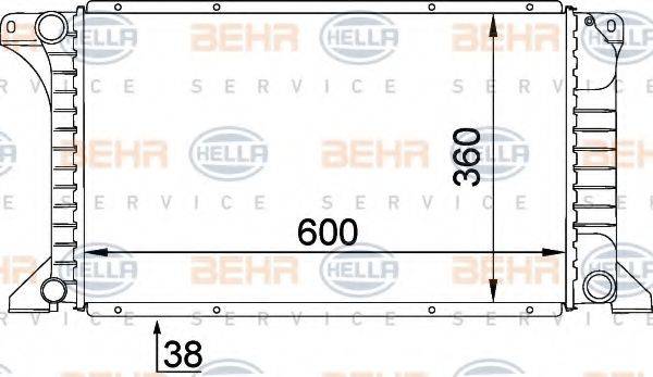 BEHR HELLA SERVICE 8MK376715471 Радіатор, охолодження двигуна