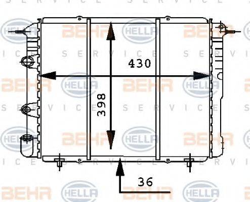 BEHR HELLA SERVICE 8MK376716181 Радіатор, охолодження двигуна