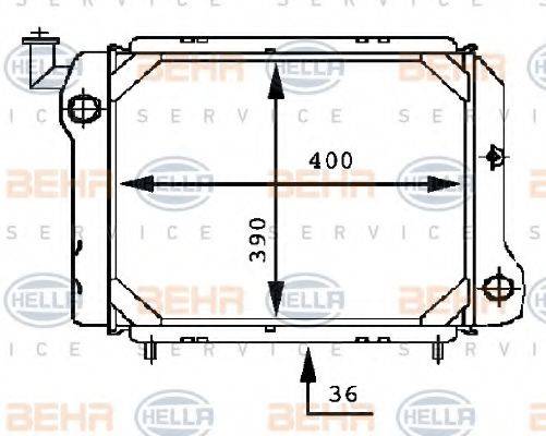 BEHR HELLA SERVICE 8MK376716201 Радіатор, охолодження двигуна