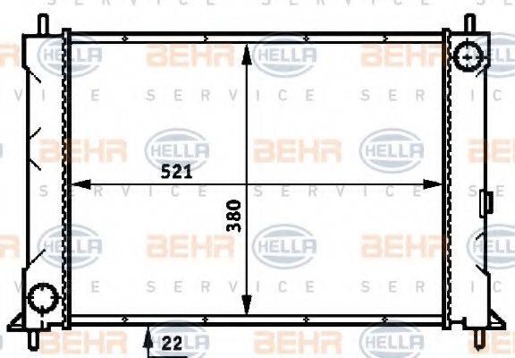 BEHR HELLA SERVICE 8MK376716361 Радіатор, охолодження двигуна