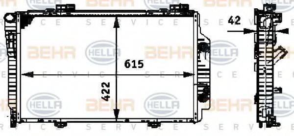 BEHR HELLA SERVICE 8MK376717261 Радіатор, охолодження двигуна