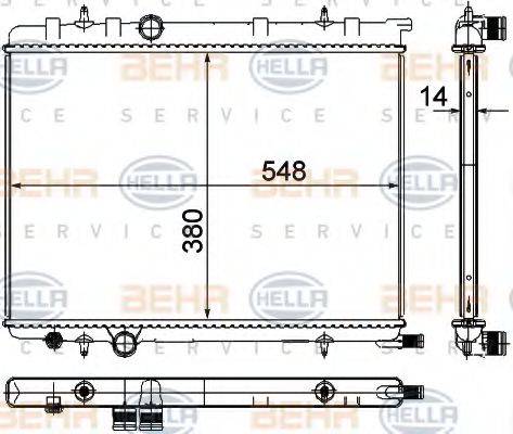 BEHR HELLA SERVICE 8MK376718051 Радіатор, охолодження двигуна