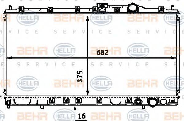 BEHR HELLA SERVICE 8MK376718391 Радіатор, охолодження двигуна