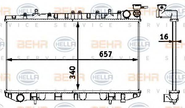 BEHR HELLA SERVICE 8MK376718501 Радіатор, охолодження двигуна