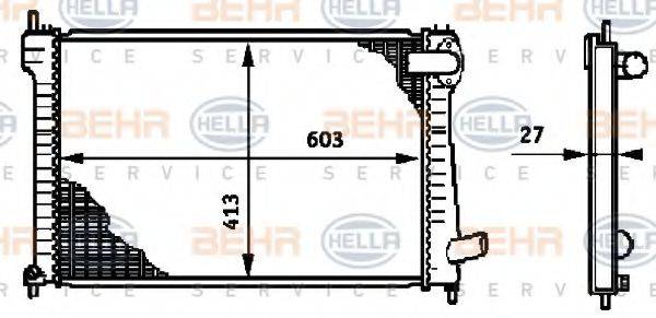 BEHR HELLA SERVICE 8MK376720151 Радіатор, охолодження двигуна