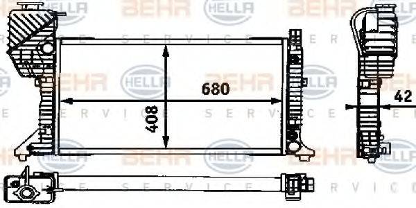 BEHR HELLA SERVICE 8MK376721441 Радіатор, охолодження двигуна