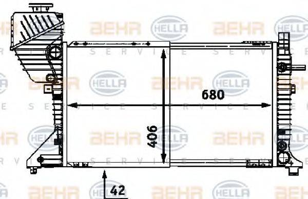 BEHR HELLA SERVICE 8MK376721631 Радіатор, охолодження двигуна