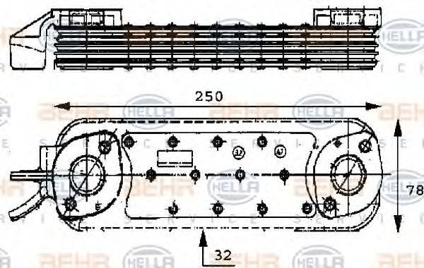 BEHR HELLA SERVICE 8MO376725121 масляний радіатор, моторне масло