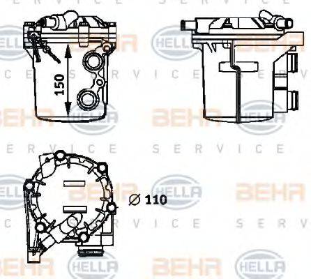 BEHR HELLA SERVICE 8MO376725721 масляний радіатор, моторне масло