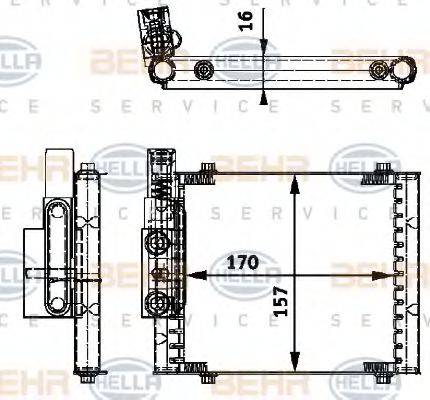 BEHR HELLA SERVICE 8MO376726231 Олійний радіатор, автоматична коробка передач